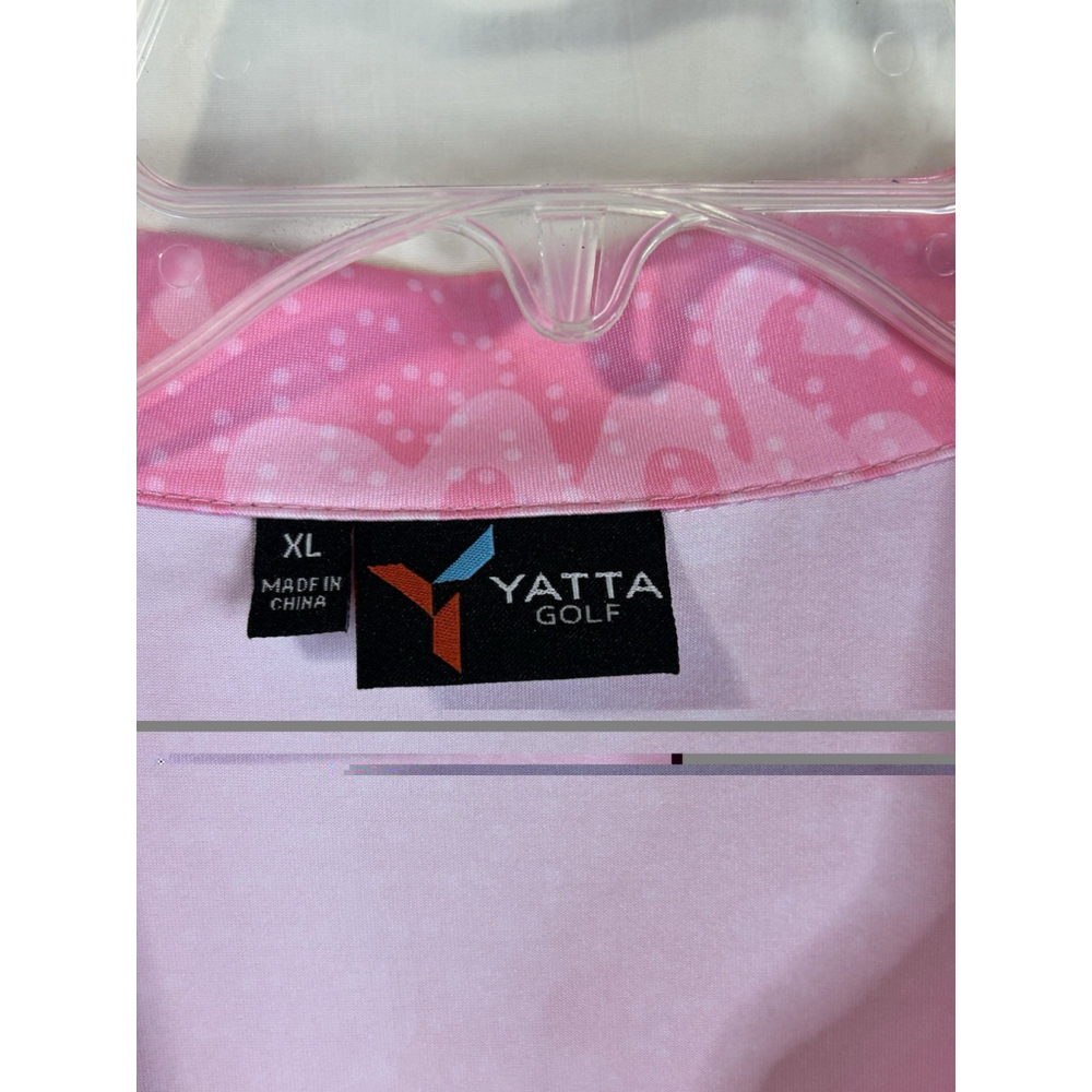 Yatta Golf Womens Pink Camo Print Short Sleeve Polo Shirt Size XL Breathable EUC - Picture 3 of 7